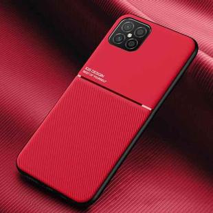 For Huawei nova 8 SE Classic Tilt Strip Grain Magnetic Shockproof PC + TPU Case(Red)