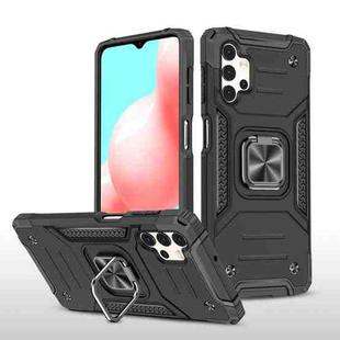 For Samsung Galaxy A32 5G Magnetic Armor Shockproof TPU + PC Case with Metal Ring Holder(Black)