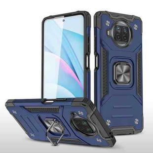 For Xiaomi Mi 10T Lite 5G Magnetic Armor Shockproof TPU + PC Case with Metal Ring Holder(Blue)