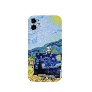 For iPhone 12 Colored Drawing Pattern Fine Hole IMD Shockproof TPU Protective Case(Rural)