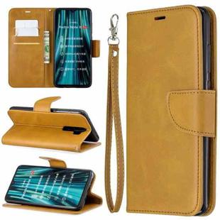 For Xiaomi Redmi Note 8Pro Retro Lambskin Texture Pure Color Horizontal Flip PU Leather Case with Holder & Card Slots & Wallet & Lanyard(Yellow)