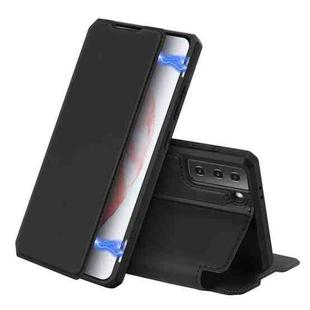For Samsung Galaxy S21 5G DUX DUCIS Skin X Series PU + TPU Horizontal Flip Leather Case with Holder & Card Slots(Black)