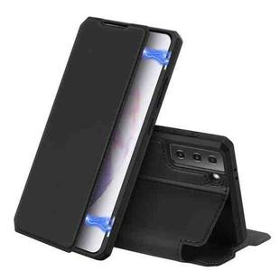 For Samsung Galaxy S21+ 5G DUX DUCIS Skin X Series PU + TPU Horizontal Flip Leather Case with Holder & Card Slots(Black)