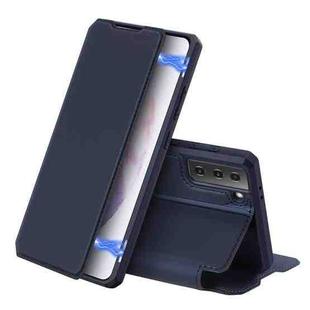 For Samsung Galaxy S21+ 5G DUX DUCIS Skin X Series PU + TPU Horizontal Flip Leather Case with Holder & Card Slots(Blue)