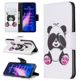 For Xiaomi Redmi Note 8 Colored Drawing Horizontal Flip Leather Case with Holder & Card Slots & Wallet(Big Panda)