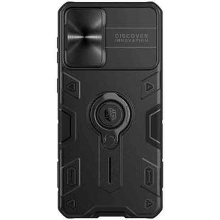 For Samsung Galaxy S21+ 5G NILLKIN Shockproof CamShield Armor Protective Case with Invisible Ring Holder(Black)