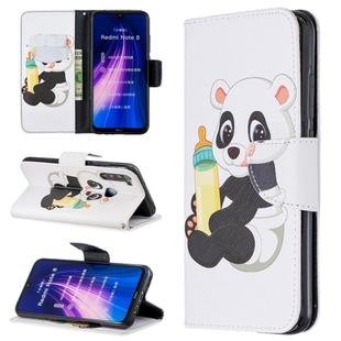 For Xiaomi Redmi Note 8 Colored Drawing Horizontal Flip Leather Case with Holder & Card Slots & Wallet(Bottle Panda)