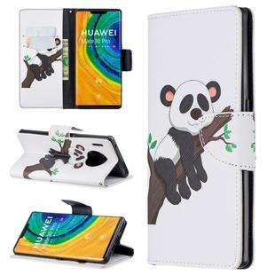 For Huawei Mate 30 Pro Colored Drawing Horizontal Flip Leather Case with Holder & Card Slots & Wallet(Tree Panda)
