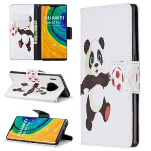 For Huawei Mate 30 Pro Colored Drawing Horizontal Flip Leather Case with Holder & Card Slots & Wallet(Football Panda)