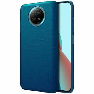 For Xiaomi Redmi Note 9 5G NILLKIN Frosted Concave-convex Texture PC Protective Case(Peacock Blue)