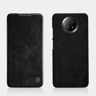 For Xiaomi Redmi Note 9 5G NILLKIN QIN Series Crazy Horse Texture Horizontal Flip Leather Case with Card Slot(Black)