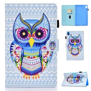 For Huawei MediaPad M6 10.8 Colored Drawing Stitching Horizontal Flip Leather Case, with Holder & Card Slots(Colored Owl)