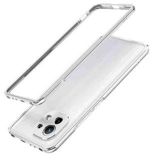 For Xiaomi Mi 11 Aurora Series Lens Protector + Metal Frame Protective Case(Silver)