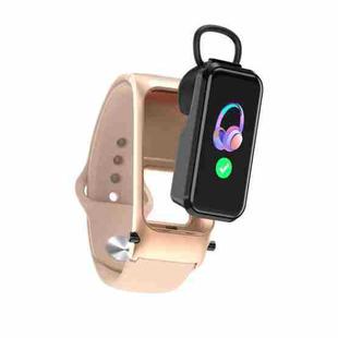 X4 1.14 inch HD Screen Bluetooth Earphone Smart Bracelet, Support Sleep Monitoring / Body Temperature Monitoring / Heart Rate Monitoring(Rose Gold)