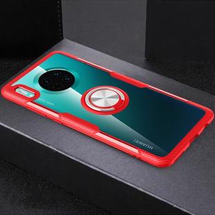 For Huawei Mate 30 Shockproof TPU + Acrylic Protective Case with Metal Ring Holder(Red)
