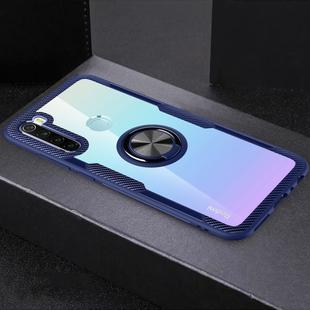 For Xiaomi Redmi Note 8 Shockproof TPU + Acrylic Protective Case with Metal Ring Holder(Blue)