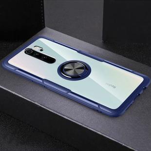 For Xiaomi Redmi Note 8 Pro Shockproof TPU + Acrylic Protective Case with Metal Ring Holder(Blue)