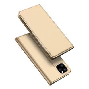 For iPhone 11 DUX DUCIS Skin Pro Series Shockproof Horizontal Flip Leather Case with Holder & Card Slots(Gold)