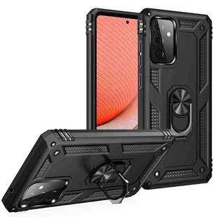 For Samsung Galaxy A72 5G / 4G Shockproof TPU + PC Protective Case with 360 Degree Rotating Holder(Black)