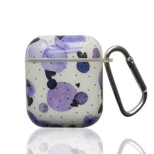 TPU Bauhinia Balloon Earphone Protective Case with Hook For AirPods 1 / 2(Purple)