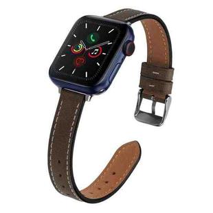 Vintage Leather Watch Band, Width: 14mm For Apple Watch Series 8&7 41mm / SE 2&6&SE&5&4 40mm / 3&2&1 38mm(Coffee)