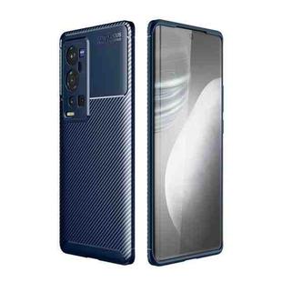 For vivo X60 Pro+ Carbon Fiber Texture Shockproof TPU Case(Blue)