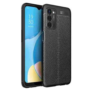 For OPPO A55 5G Litchi Texture TPU Shockproof Case(Black)