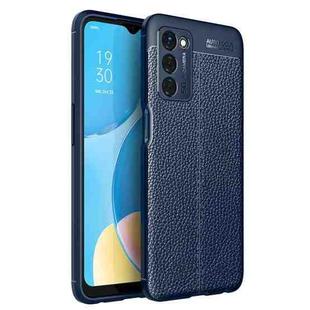 For OPPO A55 5G Litchi Texture TPU Shockproof Case(Navy Blue)