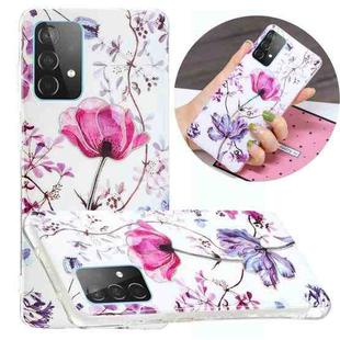 For Samsung Galaxy A52 5G / 4G Plating TPU Protective Case(Lotus)