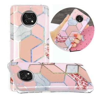 For Xiaomi Redmi Note 9T Plating TPU Protective Case(Pink Rhombus)
