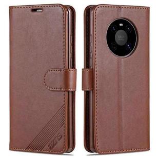 For Huawei Mate 40 Pro AZNS Sheepskin Texture Horizontal Flip Leather Case with Holder & Card Slots & Wallet(Brown)