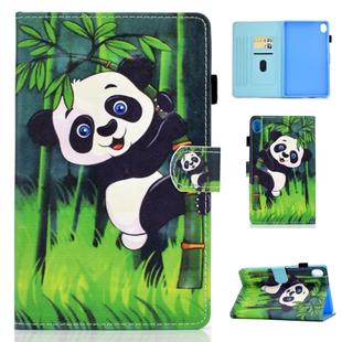 For Huawei MediaPad M6 8.4 Colored Drawing Stitching Horizontal Flip Leather Case, with Holder & Card Slots(Panda)