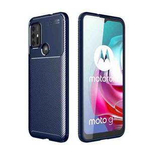 For Motorola Moto G30 / G10 / G10 Power / G20 Carbon Fiber Texture Shockproof TPU Case(Blue)