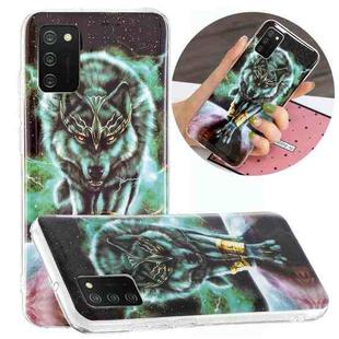 For Samsung Galaxy A02s(EU Version) Luminous TPU Mobile Phone Protective Case(Ferocious Wolf)