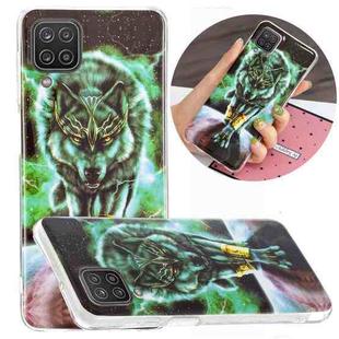 For Samsung Galaxy A12(EU Version) Luminous TPU Mobile Phone Protective Case(Ferocious Wolf)