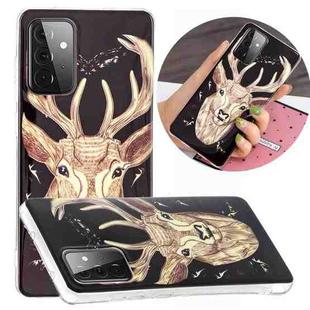 For Samsung Galaxy A72 5G / 4G Luminous TPU Mobile Phone Protective Case(Deer Head)