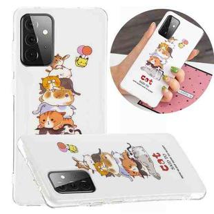 For Samsung Galaxy A72 5G / 4G Luminous TPU Mobile Phone Protective Case(Cats)