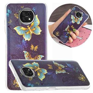 For Xiaomi Redmi Note 9T Luminous TPU Mobile Phone Protective Case(Double Butterflies)