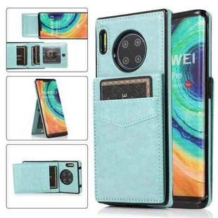 For Huawei Mate 30 Pro Solid Color PC + TPU Protective Case with Holder & Card Slots(Green)