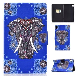 For Huawei MediaPad M6 8.4 Colored Drawing Electric Pressed Horizontal Flip Leather Case, with Holder & Card Slots(Elephant)