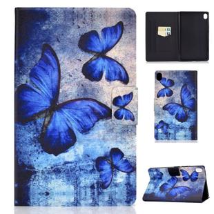 For Huawei MediaPad M6 10.8 Colored Drawing Electric Pressed Horizontal Flip Leather Case, with Holder & Card Slots(Butterfly)