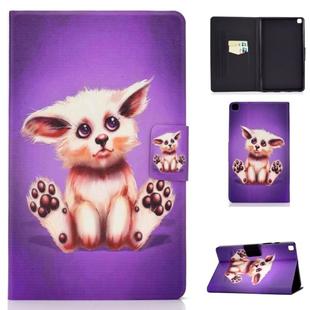 For Galaxy Tab A 8.0 2019 / T290 Colored Drawing Electric Pressed Horizontal Flip Leather Case, with Holder & Card Slots(Gold Fox)