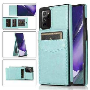 For Samsung Galaxy Note20 Ultra Solid Color PC + TPU Protective Case with Holder & Card Slots(Green)