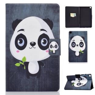 For Galaxy Tab A 8.0 2019 / T290 Colored Drawing Electric Pressed Horizontal Flip Leather Case, with Holder & Card Slots(Panda)