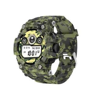 T6 1.28 inch IPS Screen IP67 Waterproof Shockproof Dust-proof Smart Watch, Support Blood Oxygen Monitoring / Sleep Monitoring / Heart Rate Monitoring(Camouflage Green)