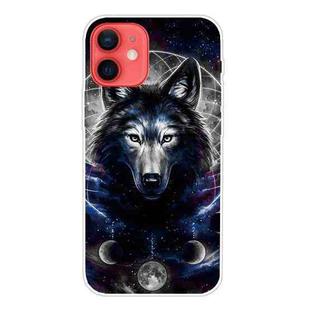 For iPhone 12 mini Shockproof Painted Transparent TPU Protective Case (Magic Wolf)