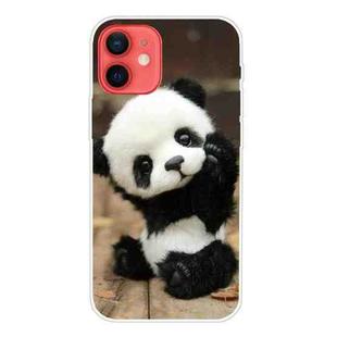 For iPhone 12 mini Shockproof Painted Transparent TPU Protective Case (Say Hello Panda)