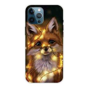 For iPhone 12 Pro Max Shockproof Painted Transparent TPU Protective Case(Bulb Fox)