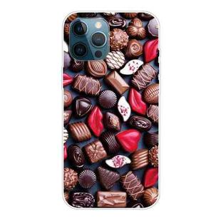 For iPhone 12 Pro Max Shockproof Painted Transparent TPU Protective Case(Love Chocolate)