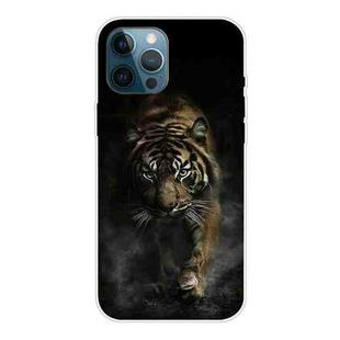 For iPhone 12 Pro Max Shockproof Painted Transparent TPU Protective Case(Chinese Tiger)